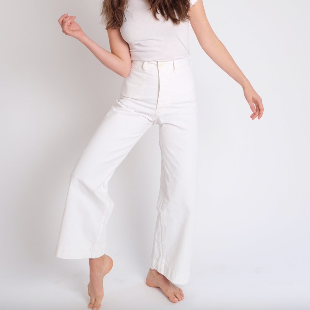 JESSE KAMM - SAILOR PANTS - SALT WHITE - SIZE 10